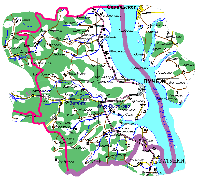 [Карта Пучежского района Ивановской области]
